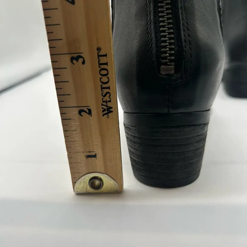 Journee‎ Collection Boots Womens 6 Black Premium Leather Emerson Boots NEW
